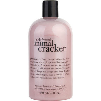 Philosophy by Philosophy Pink Frosted Animal Cracker - Shampoo, Shower Gel & Bubble Bath --480ml/16oz